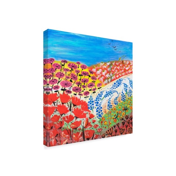 Caroline Duncan Art 'Flower Fusion' Canvas Art,35x35